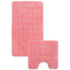 Набор ковр. для ванной комнаты "Плитка",коралловый Arloni