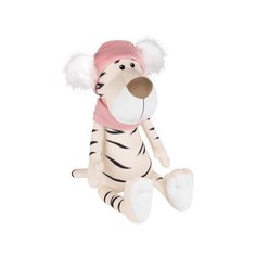 Мягкая Игрушка Maxitoys Luxury, Белая Тигрица в Шарфе и Шапке с Помпонами, 24 см MT- MRT022122-24