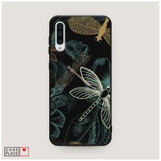 Чехол силиконовый Матовый Samsung Galaxy A50 Тени стрекоз Case Place