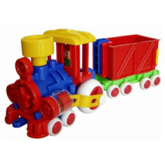 Паровозик Ромашка с вагоном Детский сад) 39 см. - ПК Форма - С-118- Ф