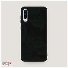 Чехол силиконовый Матовый Samsung Galaxy A50 Цветы тату Case Place
