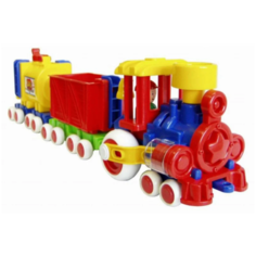Паровозик Ромашка с 2 вагонами (Детский сад) 57 см. - ПК Форма - С-119- Ф
