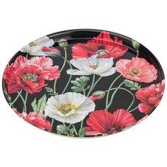 Поднос серфировочный Agness "маки", 33*2, 1 см Agness 898-012