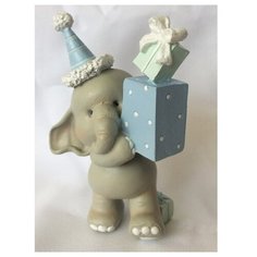 Фигурка декоративная "Слоник с голубым подарком", 8,5x5,5x12 см Феникс Present