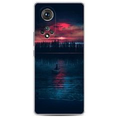 Силиконовый чехол "Лодка в закате" на Honor 50 Pro / Хонор 50 Pro Case Place