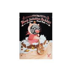 Elizavecca Маска для лица тканевая Witch Piggy Hell- Pore Black Solution Bubble Serum Mask Pack
