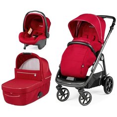 Универсальная коляска Peg-Perego Veloce Lounge Modular (3 в 1), Red shine