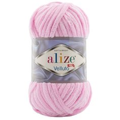 Пряжа Ализе Velluto цв.031 детский розовый Alize