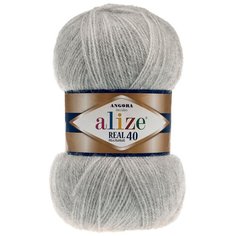 Пряжа Ализе Angora Real 40 цв.614 серый меланж Alize