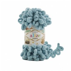 Пряжа Ализе Puffy цв.414 лазурный Alize