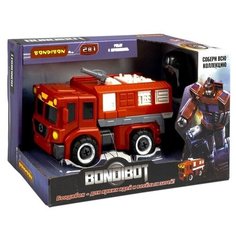 Трансформер - конструктор с отвёрткой, 2в1 BONDIBOT, Bondibon, пожарная машина-робот (ВВ5260)