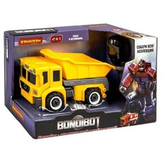 Трансформер - конструктор с отвёрткой, 2в1 BONDIBOT, строительный самосвал - робот (ВВ5256) Bondibon