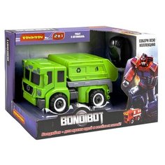 Трансформер - конструктор с отвёрткой, 2в1 BONDIBOT, Bondibon, мусоровоз - робот (ВВ5257)