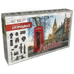 Деревянные фигурные пазлы Citypuzzles Лондон 101 деталь Нескучные игры