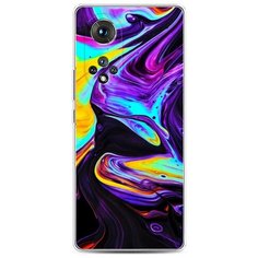Силиконовый чехол "Фиолетовый флюид арт" на Honor 50 Pro / Хонор 50 Pro Case Place