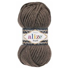 Пряжа Alize Superlana Megafil, 25 % шерсть, 75 % акрил, 100 г, 55 м, 5 шт., 240 коричневый меланж