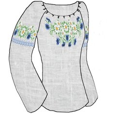 Набор для вышивания Каролинка кбсн(лен)-11 крой 56-62 Полевые цветы