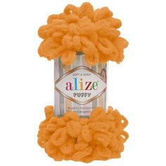 Пряжа Ализе Puffy цв.336 оранжевый Alize