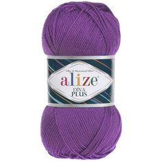 Пряжа Ализе Diva Plus цв.475 фиолетовый Alize