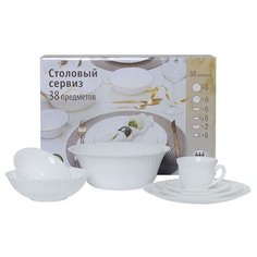 Сервиз столовый Shulopal "Blanche", 38 предметов