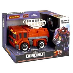 Трансформер - конструктор с отвёрткой, 2в1 BONDIBOT, Bondibon, пожарная машина - робот (ВВ5259)
