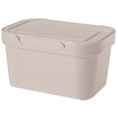 Econova Ящик с крышкой универсальный Luxe 18.9 х 13.2 х 11 см светло-бежевый