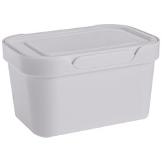 Econova Ящик с крышкой универсальный Luxe 18.9 х 13.2 х 11 см светло-серый