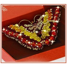 Набор для вышивания Образа в каменьях 77-Б-04 (s) Бабочка Топаз Swarovski