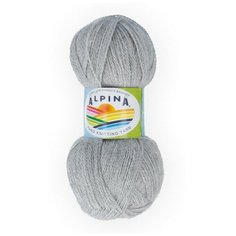 Пряжа Alpina "KLEMENT" 80% альпака, 20% мериносовая шерсть №03 св.серый - 4 мотка по 50 г