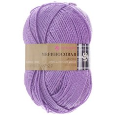 Пряжа Пехорка Мериносовая, 50 % мериносовая шерсть, 50 % акрил, 100 г, 200 м, 10 шт., 389 светлая фиалка