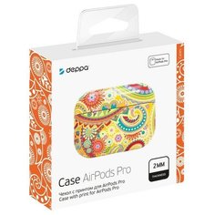 Чехол для AirPods Pro Deppa с принтом Ornament D-47312 2.0мм Светло- желтый