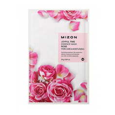 MIZON Тканевая маска для лица с экстрактом лепестков розы Joyful Time Essence Mask Rose