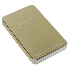 Корпус для SSD- HDD Orient 2568U3 2.5 SATA контейнер ASM1153E, алюминий, золотистый- металл usb 3.0