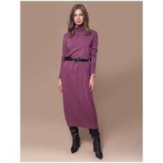 Платье вязаное женское Vilatte D32.074 лиловый (размер 46, рост 170)