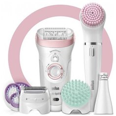 Эпилятор Braun SES 9-985BS WD скор.2 насад.8 от аккум. белыйрозовый