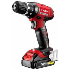 Дрель-шуруповерт Зубр ДА-14.4-2-Ли КНМ2 аккум. патронбыстрозажимной кейс в комплекте