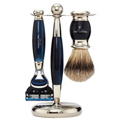 Набор Truefitt & Hill Edwardian Collection помазок, подставка, бритвенный станок Fusion ,blue