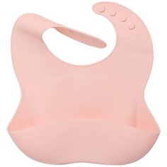 Baby Nice Нагрудник силиконовый с кармашком G101, розовый