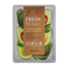 TONYMOLY Освежающая тканевая маска для лица с экстрактом авокадо FRESH TO GO Avocado Mask Sheet