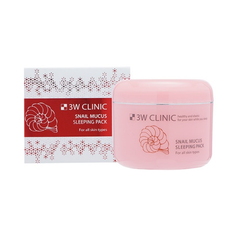 3W CLINIC Восстанавливающая маска ночного действия с муцином улитки Snail Mucus Sleeping Pack