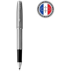 Ручка роллер Parker Sonnet T546 2146875 Stainless Steel CT F черные чернила подар. кор.