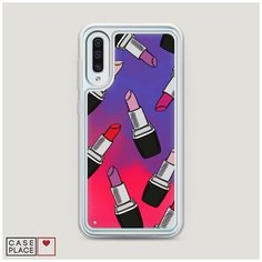 Чехол неоновый Жидкий Samsung Galaxy A50 Помады фон Case Place