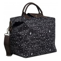 Ручная кладь победа Антан текстиль Antan 2-313 коты ч/б antan/черный