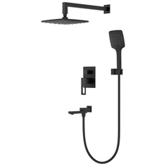 Смеситель GAPPO с тропическим душем в сборе встраиваемый G7117-6 черный