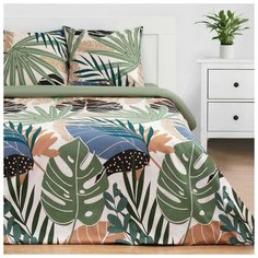 Постельное белье "Этель" 2 сп Colored tropics (вид2) 175*215 см, 200*220 см, 70*70 см - 2 шт, бязь 125гр/м 6771589