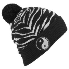 Шапка BURTON Marcy Beanie Zebra размер One Size, черный/белый