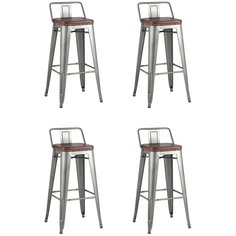 Комплект стульев STOOL GROUP Tolix Soft 91.5 см, металл/искусственная кожа, 4 шт., цвет: серебристый