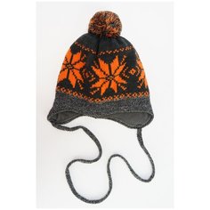 Шапка Marhatter размер 50-52, графитовый/оранжевый