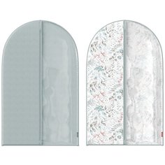 Набор чехлов для одежды с прозрачной вставкой, малых, 2 шт., 60*100 см и 60*100 см, BOTANIC Valiant