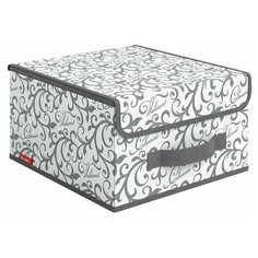 Короб стеллажный с крышкой, малый, 28*30*16 см, CLASSIC GREY Valiant
